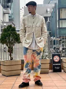 「Levi's（リーバイス）のアイテム（ブルゾン）」を使った、リーバイス STAFF MENさん（メンズ・182cm）の春コーディネート