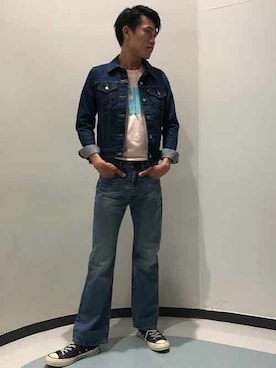 「517」｜リーバイス STAFF MENさん（メンズ・176cm）の夏コーディネート
