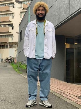 「Levi's Made & Crafted（リーバイスメイドアンドクラフテッド）のアイテム」を使った、リーバイス STAFF MENさん（メンズ・183cm）の夏コーディネート