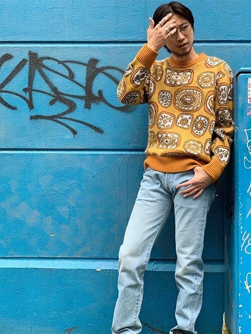 セール】LEVI'S(R) VINTAGE CLOTHING クルーネックセーター GOLD EYES