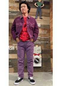 Levi's lvc スウェード レザー トラッカージャケット パープル M Levi's lvc スウェード レザー トラッカージャケット パープル M