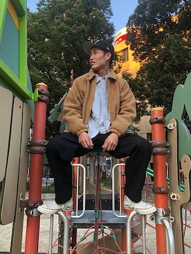 「Levi's（リーバイス）のアイテム（ブルゾン）」を使った、リーバイス STAFF MENさん（メンズ・177cm）の秋コーディネート