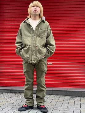 「Levi's RED（リーバイスレッド）のアイテム」を使った、リーバイス STAFF MENさん（メンズ・158cm）の冬コーディネート