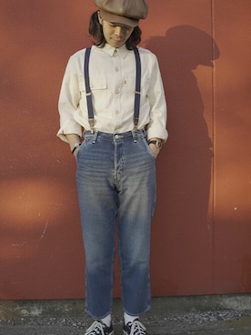 「Levi's RED（リーバイスレッド）のアイテム」を使った、リーバイス STAFF MENさん（メンズ・170cm）の冬コーディネート