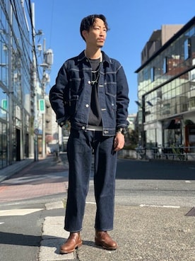 「Levi's RED（リーバイスレッド）のアイテム」を使った、リーバイス STAFF MENさん（メンズ・165cm）の冬コーディネート