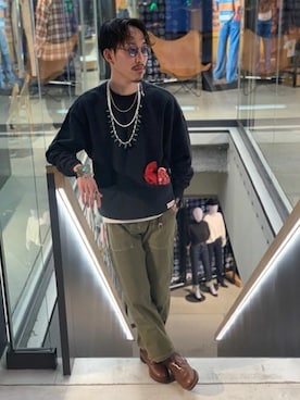 「Levi's RED（リーバイスレッド）のアイテム」を使った、リーバイス STAFF MENさん（メンズ・165cm）の冬コーディネート