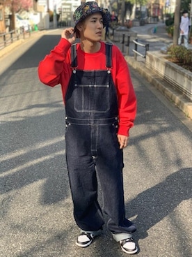 「Levi's RED（リーバイスレッド）のアイテム」を使った、リーバイス STAFF MENさん（メンズ・168cm）の冬コーディネート