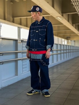 「Levi's RED（リーバイスレッド）のアイテム」を使った、リーバイス STAFF MENさん（メンズ・170cm）の冬コーディネート