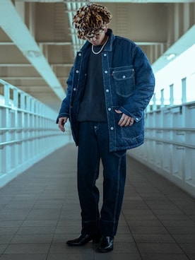 「Levi's RED（リーバイスレッド）のアイテム」を使った、リーバイス STAFF MENさん（メンズ・170cm）の冬コーディネート
