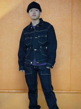 「Levi's RED（リーバイスレッド）のアイテム」を使った、リーバイス STAFF MENさん（メンズ・164cm）の冬コーディネート