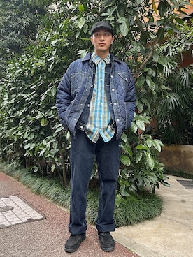 「Levi's RED（リーバイスレッド）のアイテム」を使った、リーバイス STAFF MENさん（メンズ・182cm）の冬コーディネート