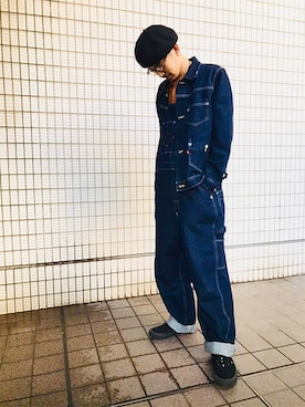 「Levi's RED（リーバイスレッド）のアイテム」を使った、リーバイス STAFF MENさん（メンズ・180cm）の冬コーディネート