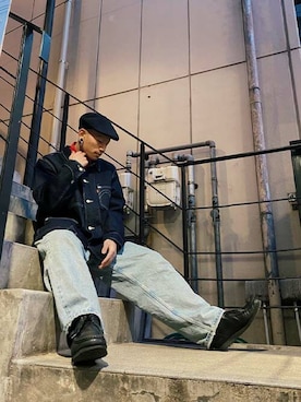 「Levi's RED（リーバイスレッド）のアイテム」を使った、リーバイス STAFF MENさん（メンズ・180cm）の春コーディネート