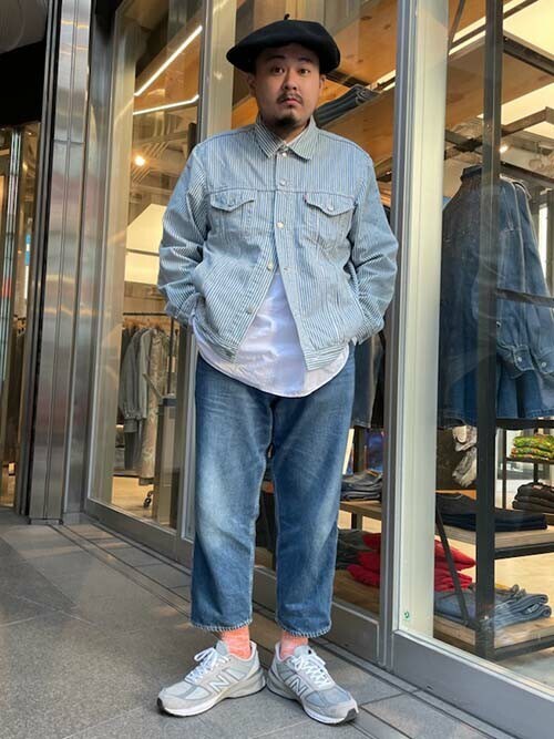 Gジャン/デニムジャケット Levi's VINTAGE FIT TRUCKER BLUE STRIPE L Levi's（リーバイス）の「VINTAGE FIT TRUCKER BLUE STRIPE TRUCKER