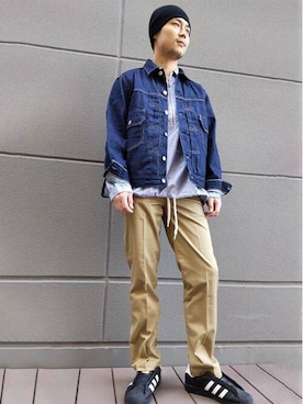 「リーバイス」｜リーバイス STAFF MENさん（メンズ・172cm）の春コーディネート