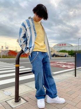 「Levi's RED（リーバイスレッド）のアイテム」を使った、リーバイス STAFF MENさん（メンズ・164cm）の春コーディネート