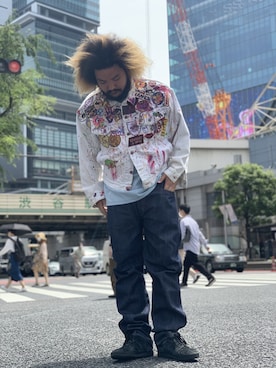 「リーバイス」｜リーバイス STAFF MENさん（メンズ・183cm）の春コーディネート