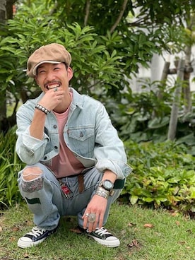 「リーバイス」｜リーバイス STAFF MENさん（メンズ・165cm）の春コーディネート