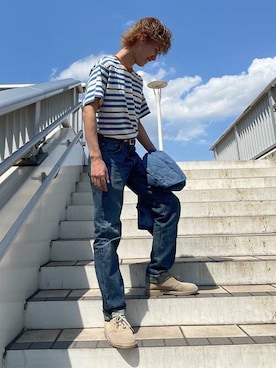 「Levi's RED（リーバイスレッド）のアイテム」を使った、リーバイス STAFF MENさん（メンズ・171cm）の夏コーディネート