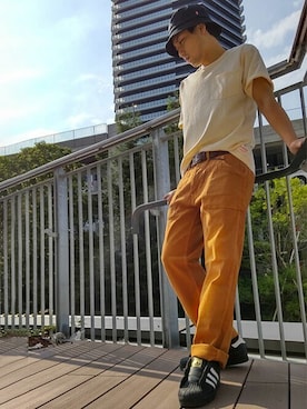「Levi's（リーバイス）のアイテム（帽子）」を使った、リーバイス STAFF MENさん（メンズ・172cm）の夏コーディネート