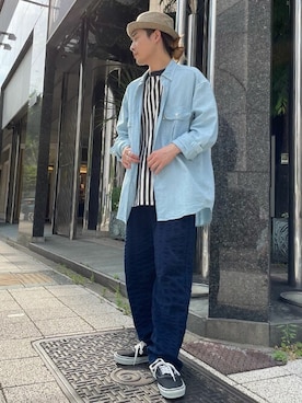 「リーバイス」｜リーバイス STAFF MENさん（メンズ・170cm）の夏コーディネート