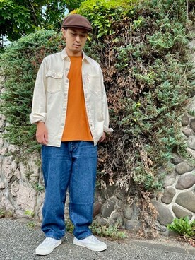 「Levi's RED（リーバイスレッド）のアイテム」を使った、リーバイス STAFF MENさん（メンズ・172cm）の夏コーディネート