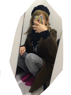 「note et silence （ノートエシロンス）のアイテム（その他アウター）」を使った、おひちょさん（レディース・164cm）の冬コーディネート