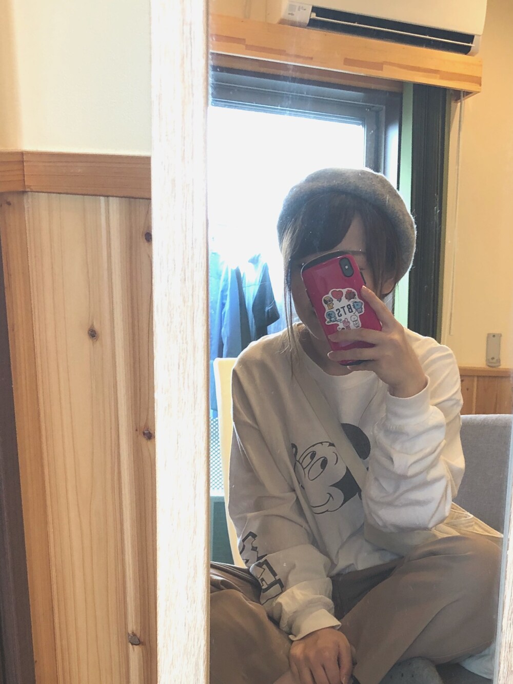 「スポーツMIX'18秋、秋コーデ、カジュアル、ゆるコーデ、低身長、ワイドパンツ、ベージュ、メンズライク」｜「UNITED ARROWSのアイテム（パンツ、ベージュ系）」を使った、ponzuさん（レディース・153cm）の秋コーディネートの1枚目の写真
