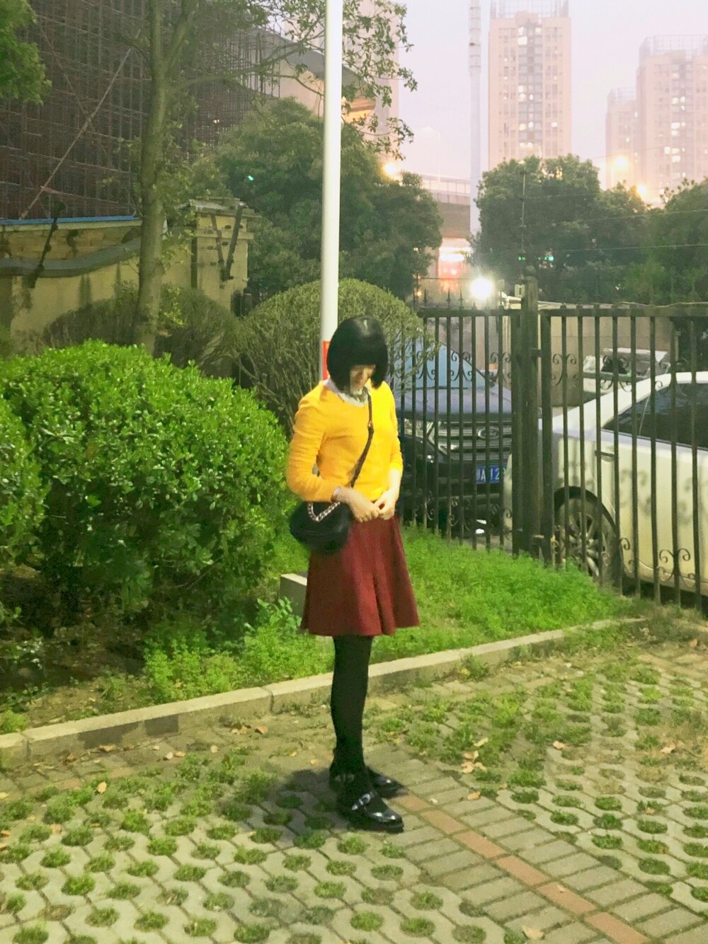 「HMのアイテム（アンサンブル、イエロー系）」を使った、小唐0417さん（レディース・168cm）の春コーディネートの1枚目の写真