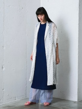 「チュール」｜「アイテム（その他アウター）」を使った、mintdesignsさん（レディース・175cm）の夏コーディネート