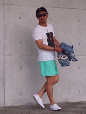 「patagonia」｜「アイテム（デニムジャケット）」を使った、TAKAOさん（メンズ・167cm）の夏コーディネート