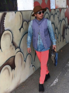 「masterkey（マスターキー）のアイテム（バッグ）」を使った、TAKAOさん（メンズ・167cm）の春コーディネート