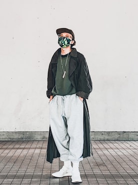 「MAISON SPECIAL（メゾンスペシャル）のアイテム（キャップ）」を使った、yuriさん（メンズ・165cm）の冬コーディネート