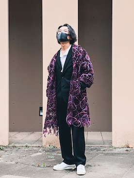 「HELMUT LANG（ヘルムートラング）のアイテム（パンツ）」を使った、yuriさん（メンズ・165cm）の冬コーディネート