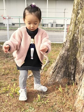 「Rora（ローラ）のアイテム」を使った、oririiiiiさん（キッズ・80cm）の冬コーディネート