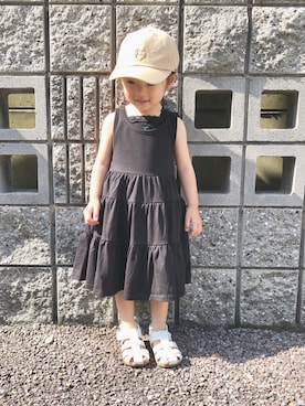 「2歳3ヶ月」｜「アイテム（ワンピース）」を使った、oririiiiiさん（キッズ・90cm）の夏コーディネート