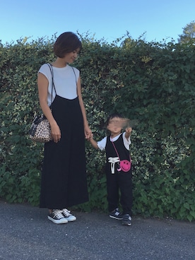「ZARA KIDSのアイテム（つなぎ/オールインワン）」を使った、M_yさん（レディース・165cm）の夏コーディネート