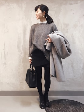 Hinaさん（レディース・156cm）の冬コーディネート