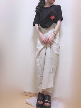 「リエディ」｜「アイテム（アナログ腕時計）」を使った、yuririn*さん（レディース・156cm）の夏コーディネート