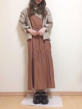 「AS KNOW AS PINKY（アズノゥアズピンキー）のアイテム（ローファー）」を使った、yuririn*さん（レディース・156cm）の秋コーディネート