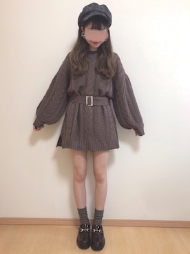 「AS KNOW AS PINKY（アズノゥアズピンキー）のアイテム（ローファー）」を使った、yuririn*さん（レディース・156cm）の秋コーディネート