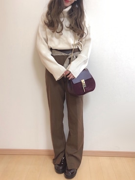 「AS KNOW AS PINKY（アズノゥアズピンキー）のアイテム（ローファー）」を使った、yuririn*さん（レディース・156cm）の秋コーディネート