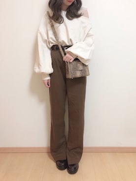 「AS KNOW AS PINKY（アズノゥアズピンキー）のアイテム（ローファー）」を使った、yuririn*さん（レディース・156cm）の秋コーディネート