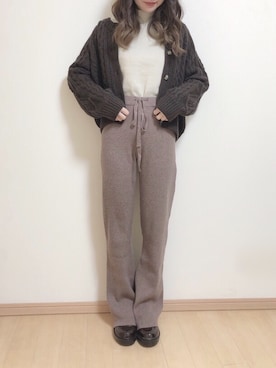 「AS KNOW AS PINKY（アズノゥアズピンキー）のアイテム（ローファー）」を使った、yuririn*さん（レディース・156cm）の冬コーディネート