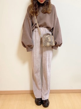 「AS KNOW AS PINKY（アズノゥアズピンキー）のアイテム（ローファー）」を使った、yuririn*さん（レディース・156cm）の冬コーディネート