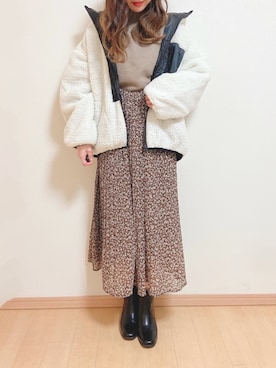 「pairpair」｜「アイテム（ブルゾン）」を使った、yuririn*さん（レディース・156cm）の冬コーディネート