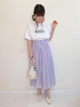 yuririn*さんの「【WEB限定】【Gigi】綿シルクロングスカート」を使ったコーディネート