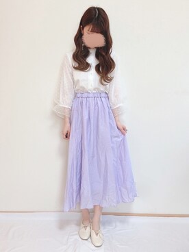 yuririn*さんの「【WEB限定】【Gigi】綿シルクロングスカート」を使ったコーディネート