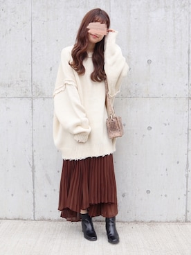 「ブラウン×ブラック」｜「アイテム（その他）」を使った、yuririn*さん（レディース・156cm）の秋コーディネート