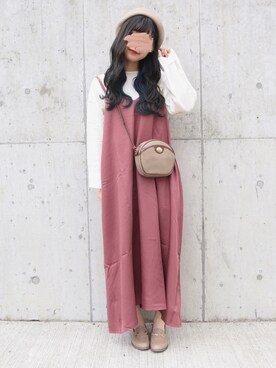 「秋のカフェオレコーデ」｜「アイテム（ハンチング/ベレー帽）」を使った、yuririn*さん（レディース・156cm）の秋コーディネート